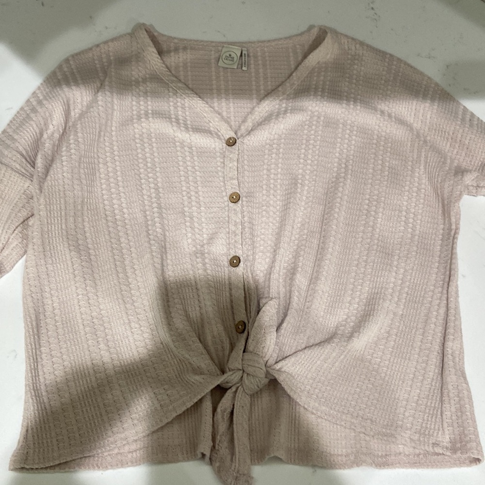 Paper Crane Medium Blush Colored Button Down With… - image 2